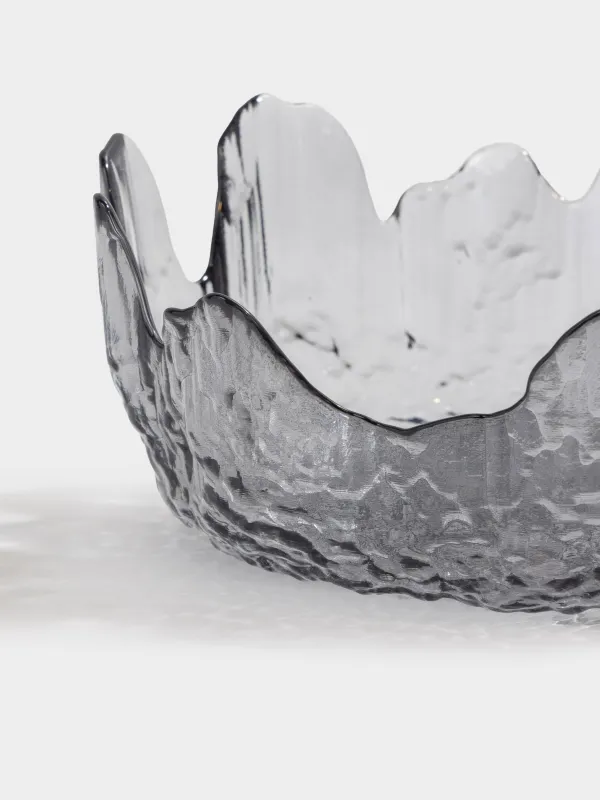 Салатник, 18х7 см, 700 мл, стекло, серый, Nautilus color, image-4