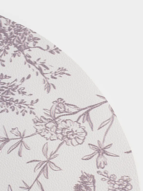 Салфетка под приборы, 40 см, ПВХ, круглая, белая, Лошадь, Rock print, image-4