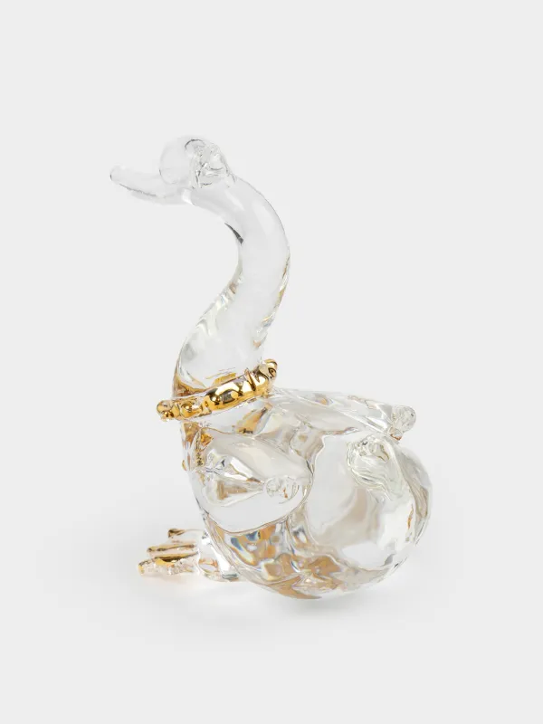 Статуэтка, 7 см, стекло, золотистая, Гусь, Vitreous, image-3