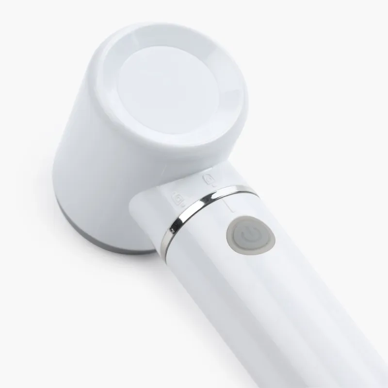 Щетка для уборки, 19 см, 2 насадки, электрическая, пластик, серо-белая, Clean, image-2