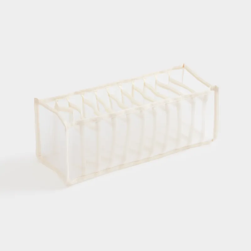 Органайзер-разделитель для ящиков, 32х12 см, 11 отд, текстиль, бежевый, Pedant light