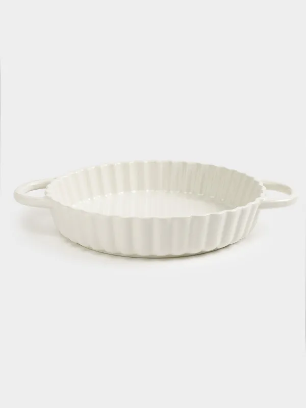 Форма для запекания, 25 см, керамика, круглая, молочная, Cakes ivory, image-1