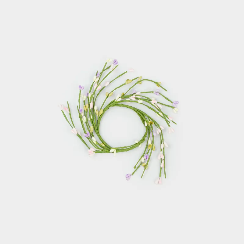 Венок для свечи, 8/18 см, пластик/металл, Цветные бусины, Easter decor