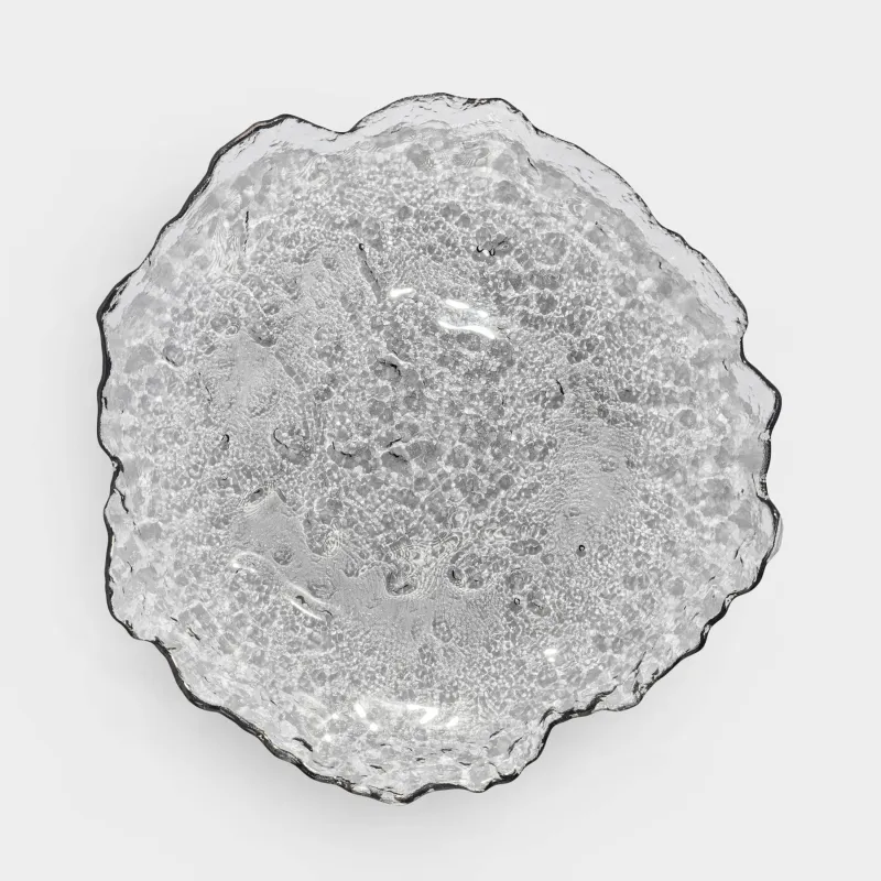 Блюдо, 30х3 см, стекло, серое, Nautilus color