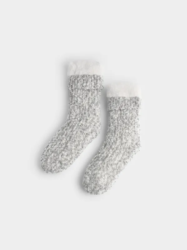 Носки вязаные утепленные, Knitted soft, image-1