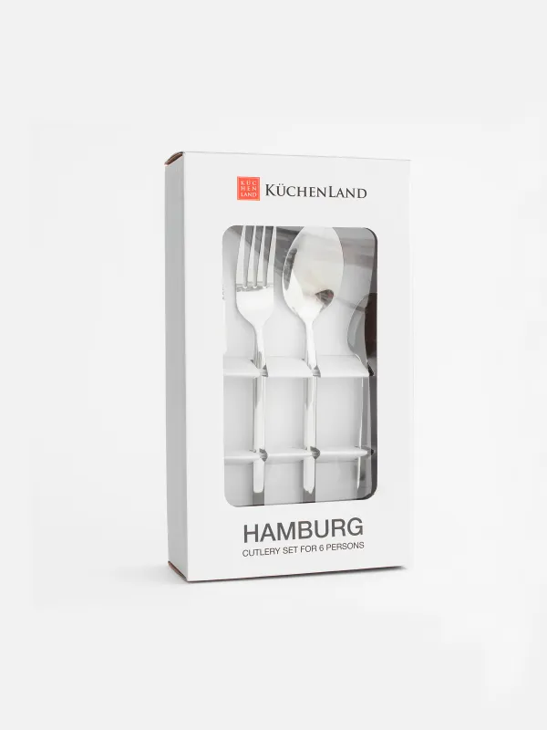 Столовые приборы, 6 перс, 24 пр, сталь, Hamburg, image-5