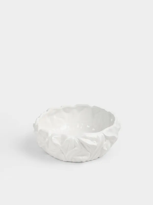 Ваза для фруктов, 24х9 см, керамика D, белая, Каллы, Calla white, image-1