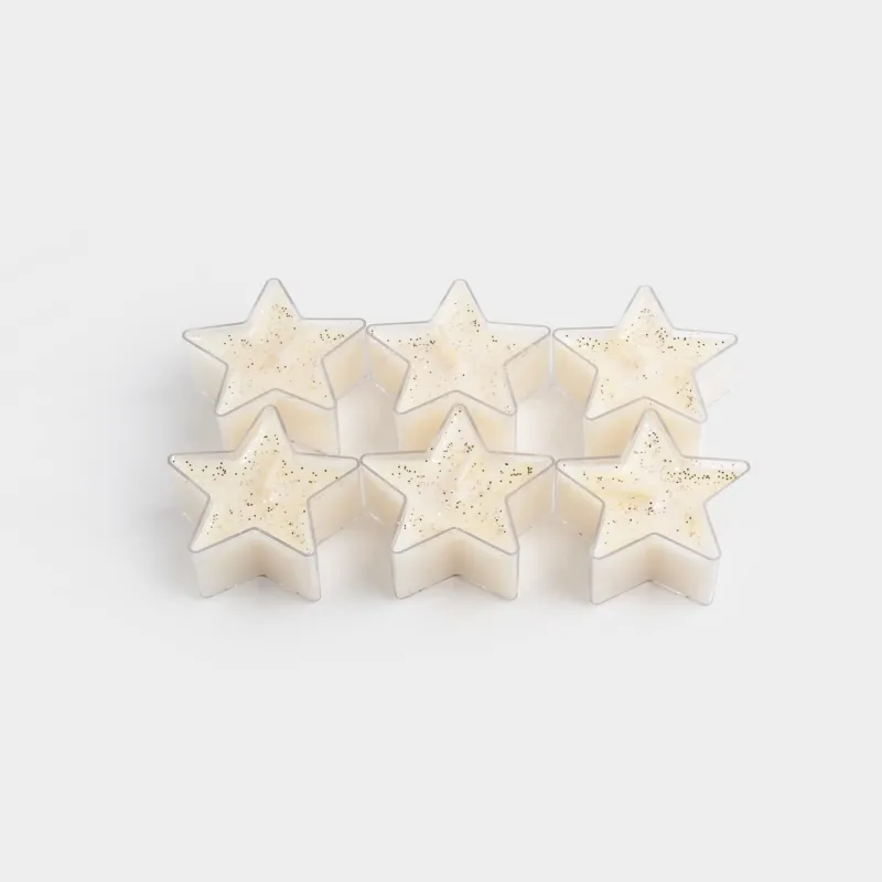 Свеча ароматическая, 5 см, 6 шт, Sweet almond macaroon, Звезда, Star candle
