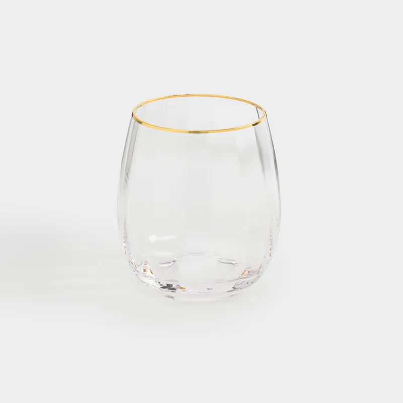 Стакан, 10 см, 450 мл, 2 шт, стекло Р, с золотистым кантом, Filo R gold, image-1