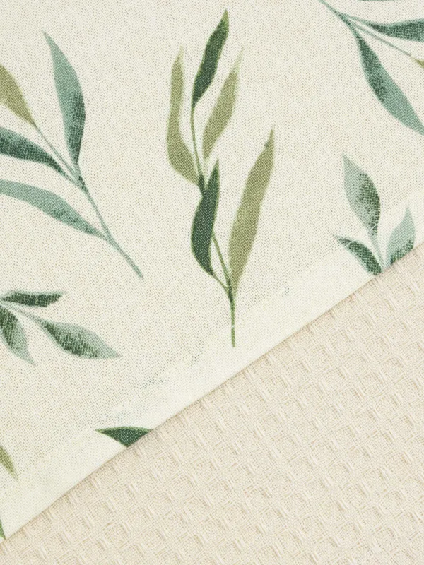 Полотенце кухонное, 40х60 см, 2 шт, хлопок, молочное, Зеленые ветви, Meadow, image-2