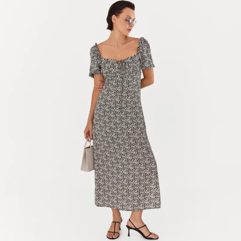 Платье женское, с коротким рукавом, Drina