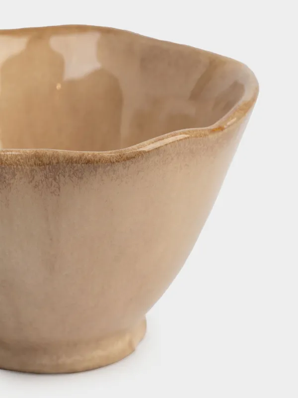 Кружка, 350 мл, фарфор P, коричневая, Неровный край, Crumple color, image-3