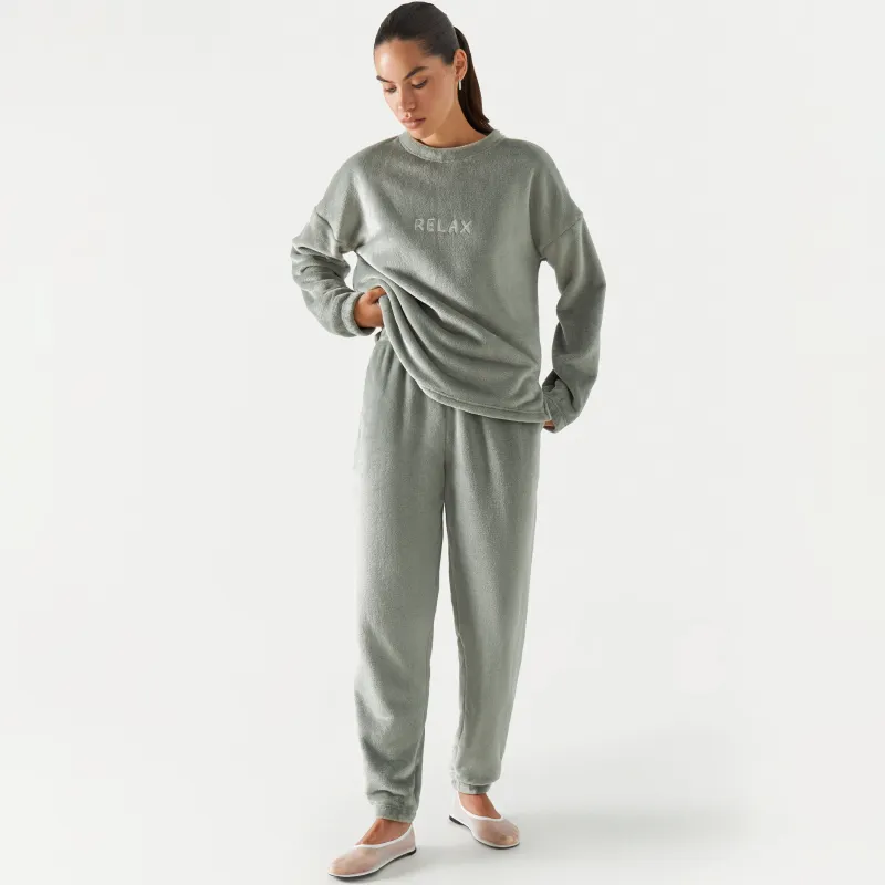 Брюки женские, флис, фисташковые, Isabelle