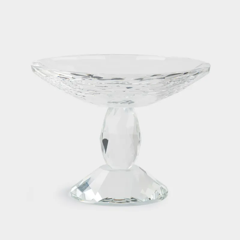 Блюдо на ножке, 20х15 см, кристальное стекло, Lux crystal