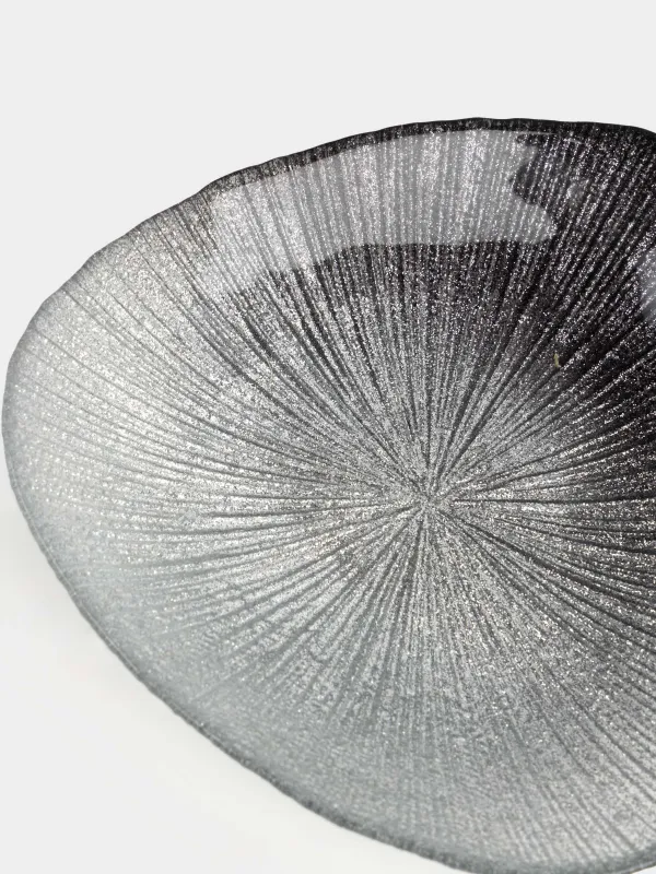 Тарелка десертная, 16 см, стекло, серебристо-серая, Angle, image-4