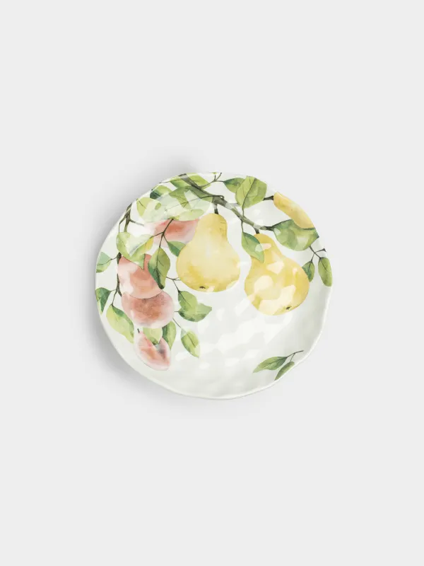 Тарелка обеденная, 28 см, Груши и сливы на ветке, Crumple print, image-0