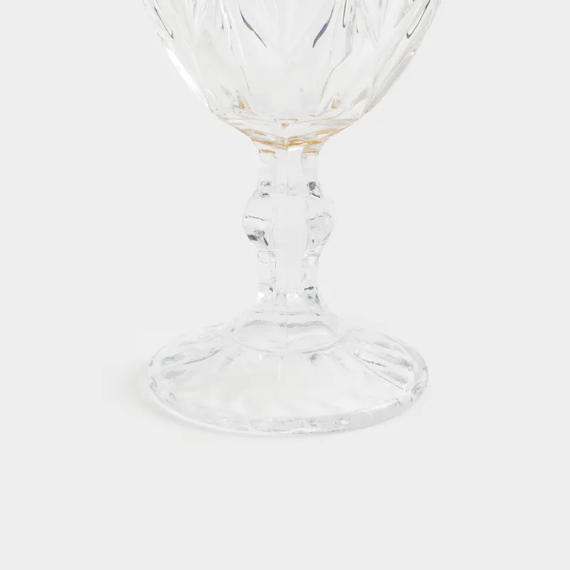 Бокал-кубок для вина, 300 мл, стекло Р, с золотистым кантом, Rhomb gold, image-3