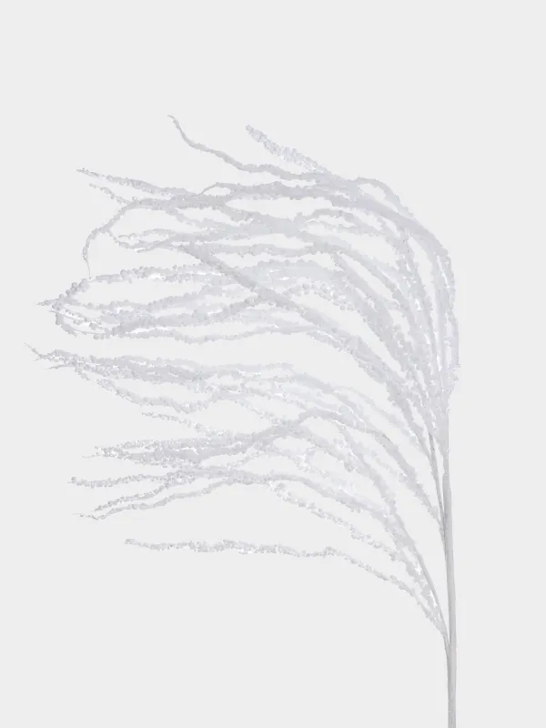 Ветка декоративная, 65 см, пенопласт/пластик, Снежные ягоды, White berry, image-1