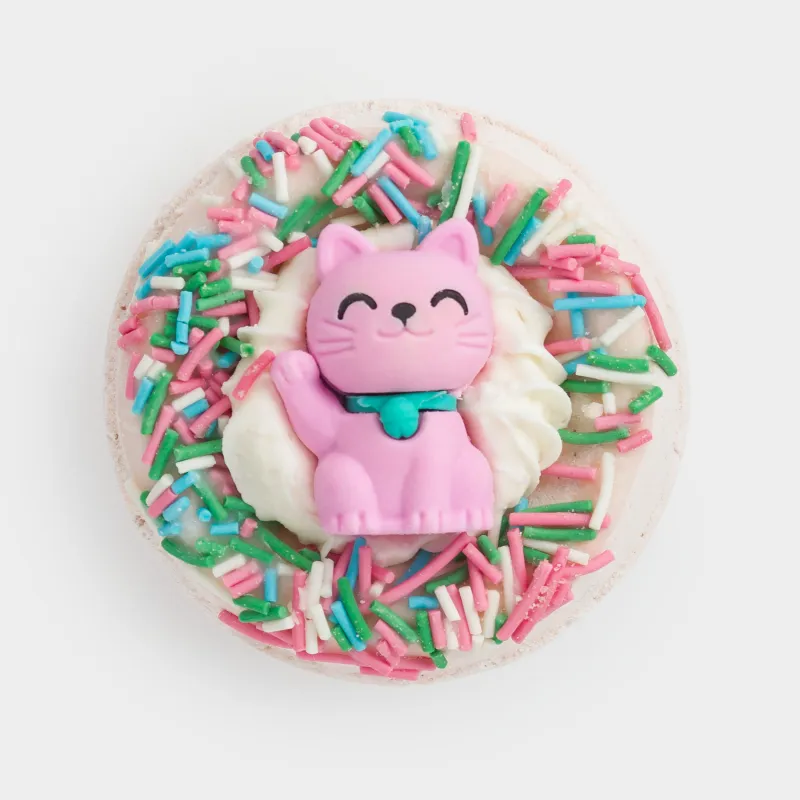 Бомбочка для ванны, 130 гр, с игрушкой, молочная, Молочный шоколад, Кот, Cat