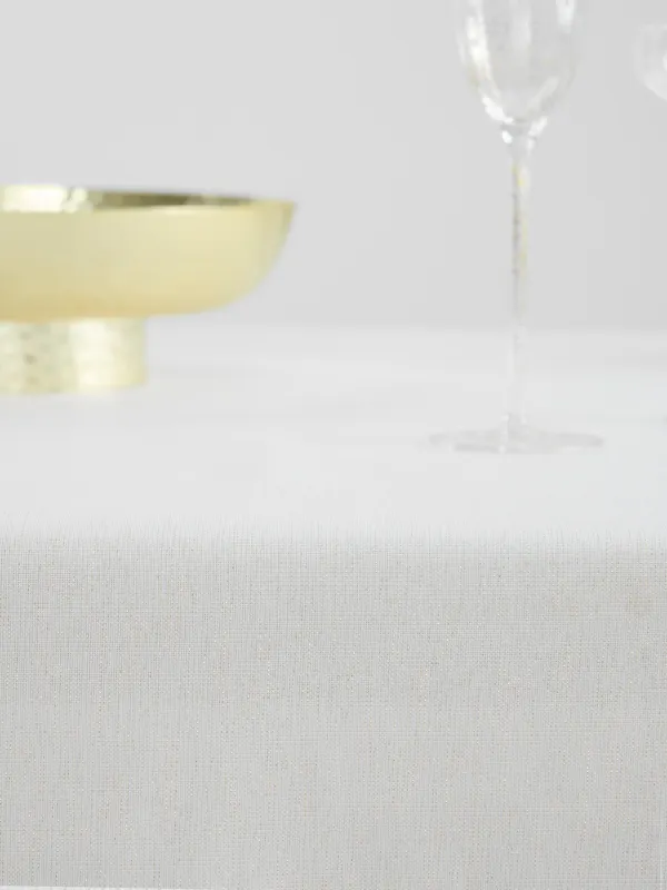 Скатерть, 170х250 см, полиэстер, белая, Цветочное кружево, Flower lace gold, image-7