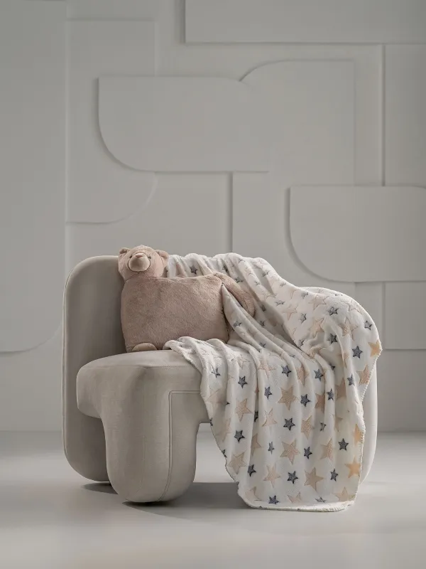 Плед с подушкой, 130х150 см, флис/плюш, бежевый, Кот, Plush animals, image-2