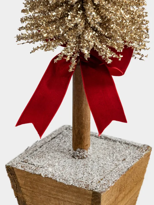 Ель искусственная, 44 см, с подсветкой, в горшке, Frosty sparks, image-3
