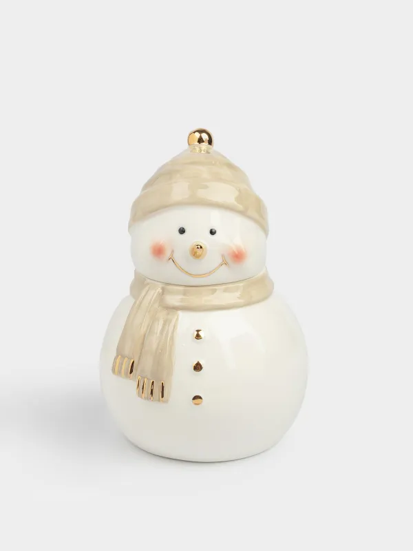 Емкость для хранения, 1 л, Снеговик в шапке и шарфе, Snowy, image-0