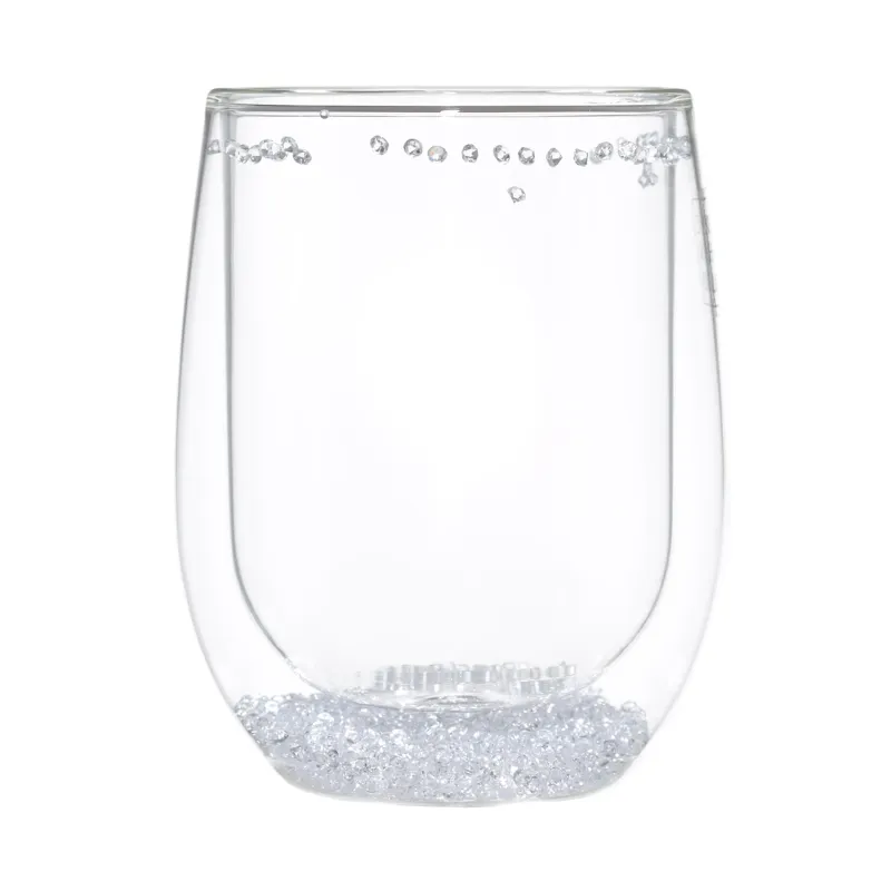 Стакан, 11 см, 300 мл, 2 шт, стекло Б, с кристаллами внутри, Air decor, image-1