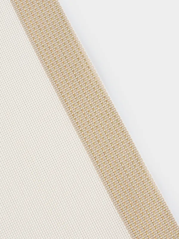 Салфетка под приборы, 30x45 см, ПВХ, прямоугольная, белая, Золотистые края, Solid, image-2