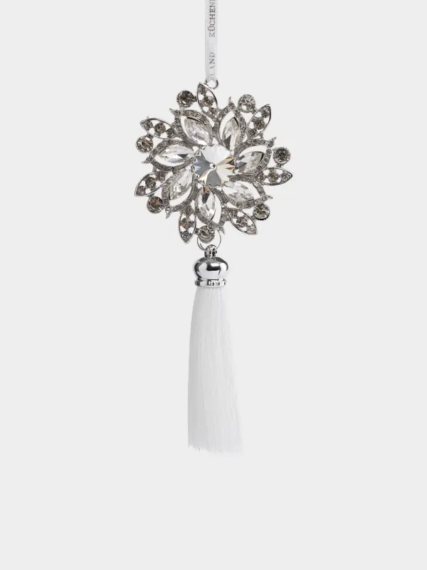 Игрушка елочная, 14 см, Кристальная снежинка, Figure crystal, image-1