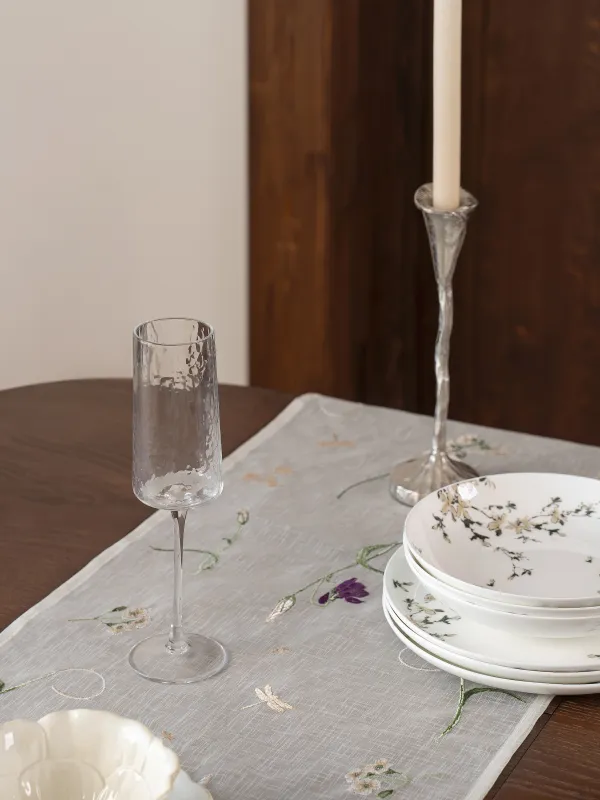 Дорожка настольная, 40х160 см, полиэстер, молочная, Цветы, Curiosity flower, image-9