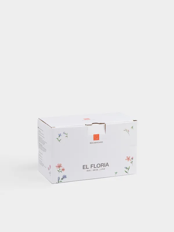 Кружка, 380 мл, 2 шт, Нежные цветы, El floria, image-6