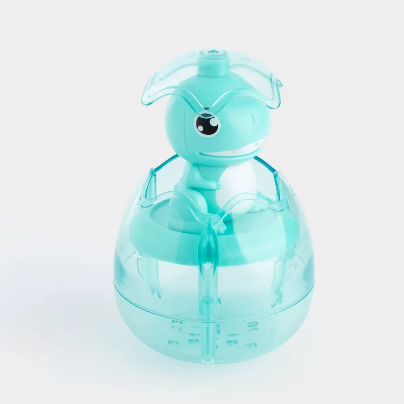 Игрушка для купания, 10 см, брызгалка-фонтан, пластик, голубая, Динозавр в яйце, Dino, image-2