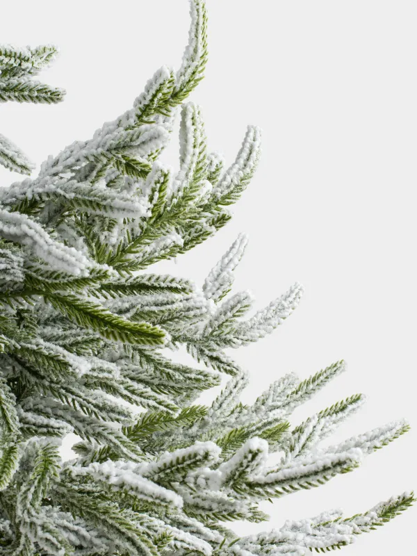 Ель искусственная, 60 см, в крафте, пластик, Ель в снегу, Snowy decor, image-2