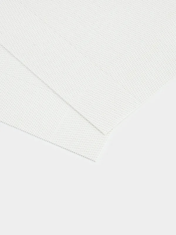 Салфетка под приборы, 30x45 см, 2шт, ПВХ/полиэстер, прямоугольная, молочная, Mats, image-3