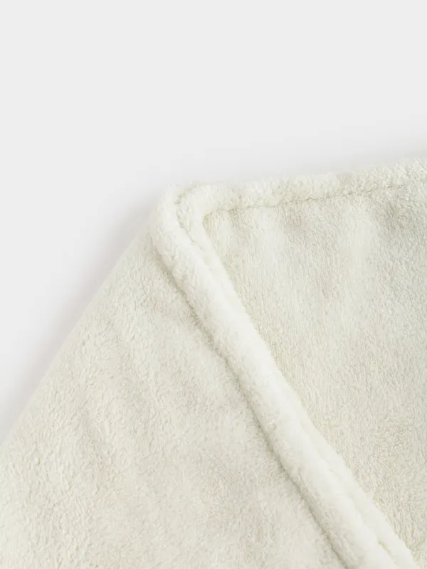 Полотенце-тюрбан для волос, детское, 53х24 см, флис, бежевое, Ушки, Teddy, image-3