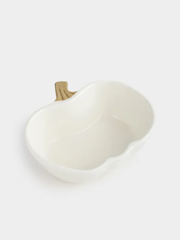 Пиала, 15х5 см, керамика, молочно-золотистая, Тыква, Golden glow, image-2