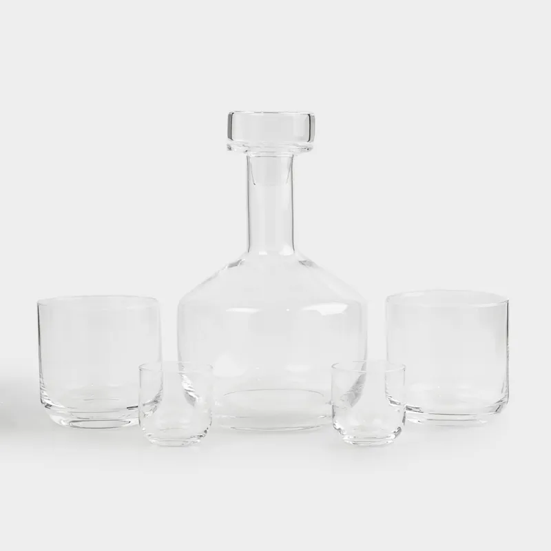 Набор для напитков, 2 перс, 5 пр, графин/стаканы/стопки, стекло, Clear color
