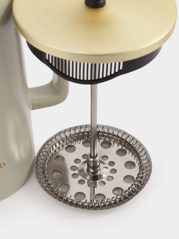 Френч-пресс, 700 мл, керамика/сталь, бежево-золотистый, Latte, image-3