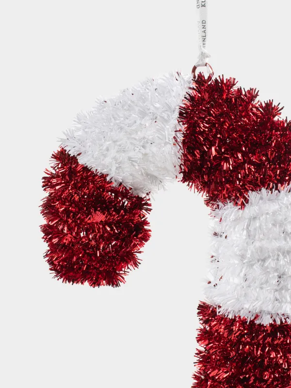 Украшение декоративное, 40 см, мишура/пластик, красно-белое, Леденец, Tinsel decor, image-1