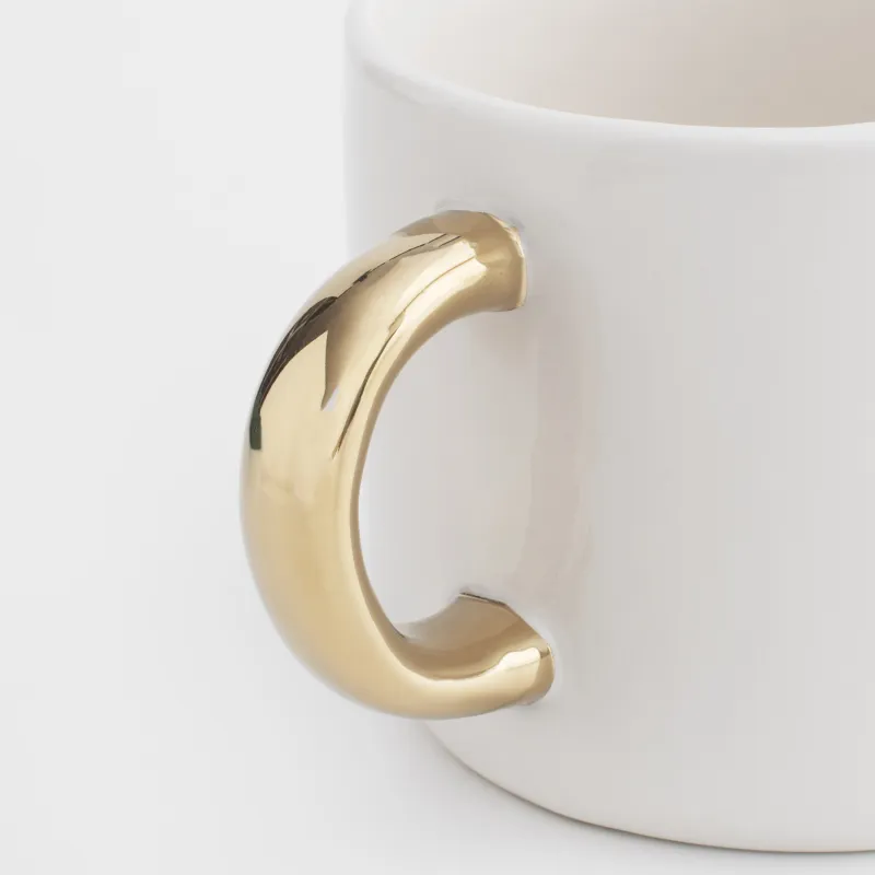 Кружка, 400 мл, керамика, молочно-золотистая, Пчела, Honey, image-3