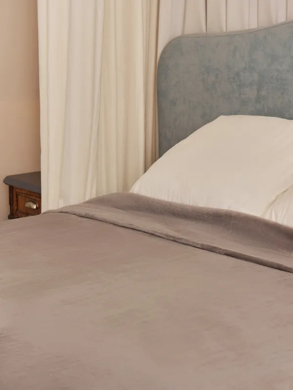 Покрывало, 220х240 см, фланель, коричневое, Flannel, image-2