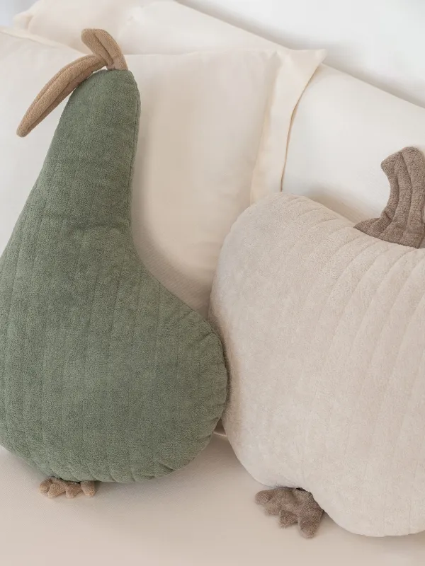 Подушка декоративная, 33x60 см, букле, зеленая, Груша, Boucle figure, image-4