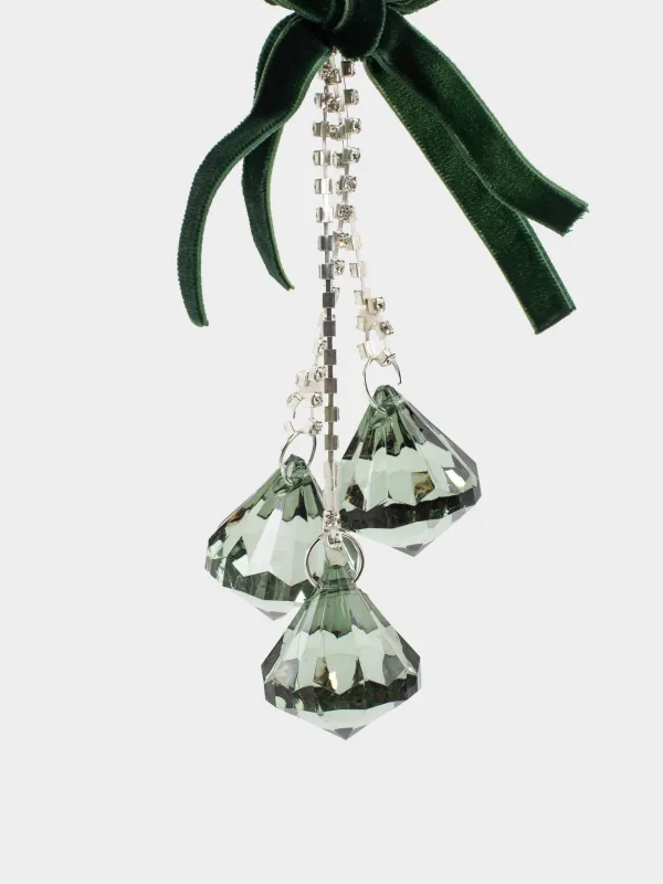 Игрушка елочная, 3 см, акрил, зеленая, Кристаллы, Ice crystal, image-1