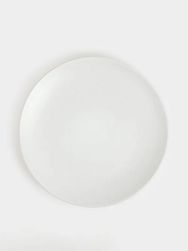 Тарелка обеденная, 27 см, 2 шт, керамика, молочная, в крапинку, Particle, image-3