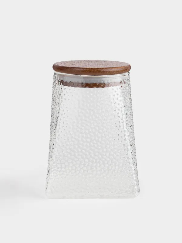Банка для сыпучих продуктов, 750 мл, стекло/дерево, Relli wood, image-0