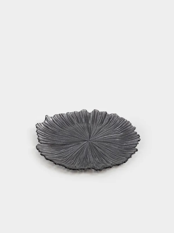 Тарелка обеденная, 28 см, стекло Р, серая, Verge, image-1