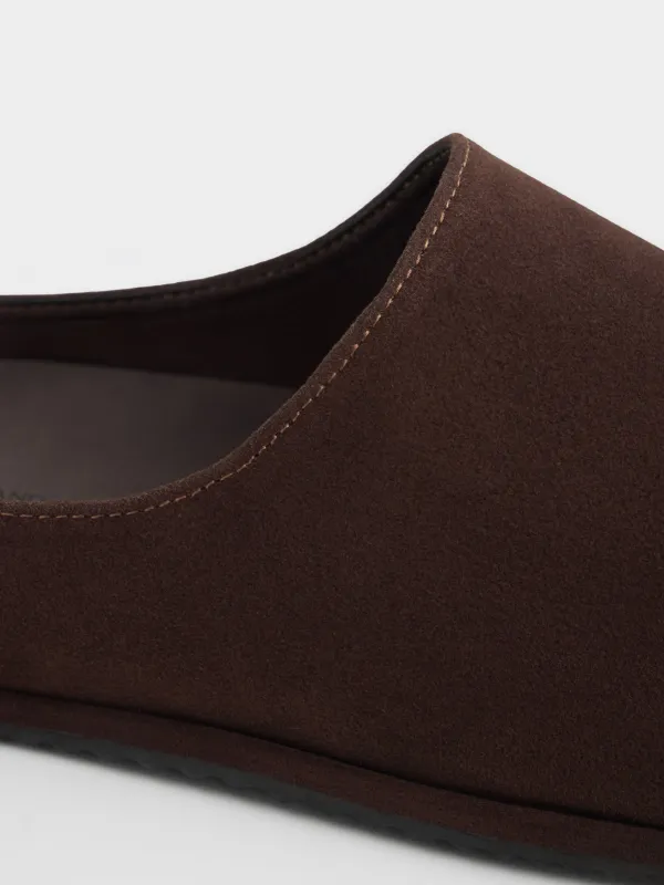 Лаконичные сабо из экозамши, Suede, image-3