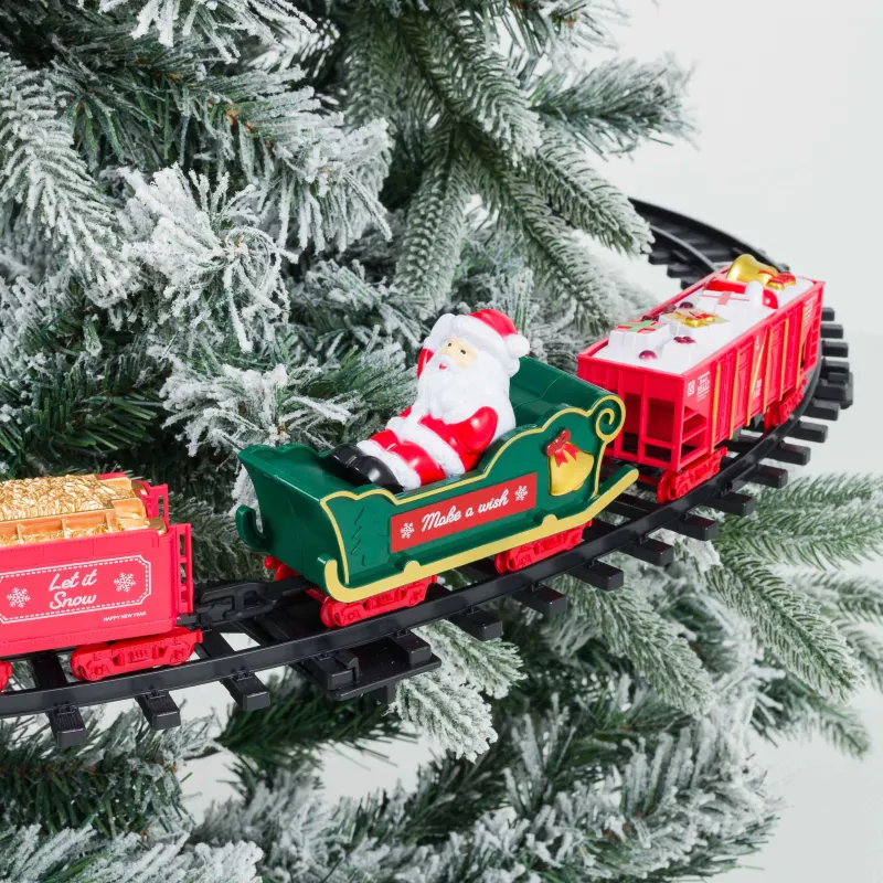 Железная дорога игрушечная, M, музыкальная, с подсветкой, подвесная, Поезд, Game rail, image-7