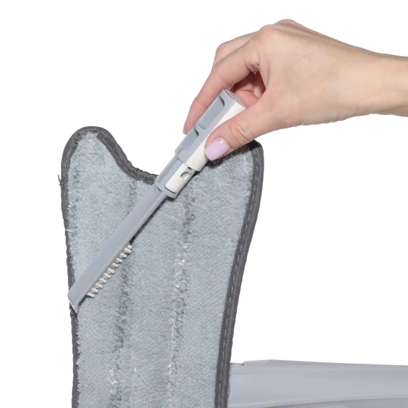 Швабра, с отжимом, фигурная, бело-серая, Mop, image-7